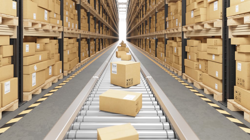 Automated system for shipments in a warehouse